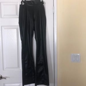 Black Zara leather pants